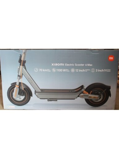 SALE OUT. Xiaomi Electric Scooter 6 Max GL | Xiaomi 24 month(s) | DAMAGED PACKAGING, PAINT AND BODY (NEAR SCREEN). MISSING INNER PACKAGING. ITEM IS SCRATCHED, DIRTY SALE OUT. Xiaomi Electric Scooter 6 Max GL | Xiaomi 24 month(s) | DAMAGED PACKAGING, PAINT AND BODY (NEAR SCREEN). MISSING INNER PACKAGING. ITEM IS SCRATCHED, DIRTY