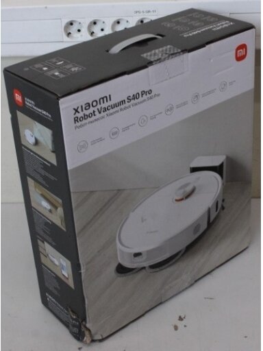 SALE OUT. Xiaomi Robot Vacuum S40 Pro EU | Xiaomi Robot Vacuum S40 Pro EU | Wet&Dry | 5200 mAh | Dust capacity 0.43 L | 15000 Pa | White | DAMAGED PACKAGING