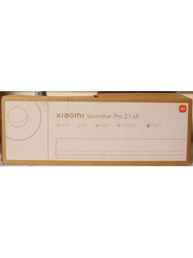 SALE OUT. Xiaomi Soundbar Pro 2.1 ch | Xiaomi Soundbar Pro 2.1 ch | Warranty 24 month(s) | 300 W | Bluetooth | Wireless connection | Black | DAMAGED PACKAGING, MISSING INNER PACKAGING. SCRATCHED AND DIRTY