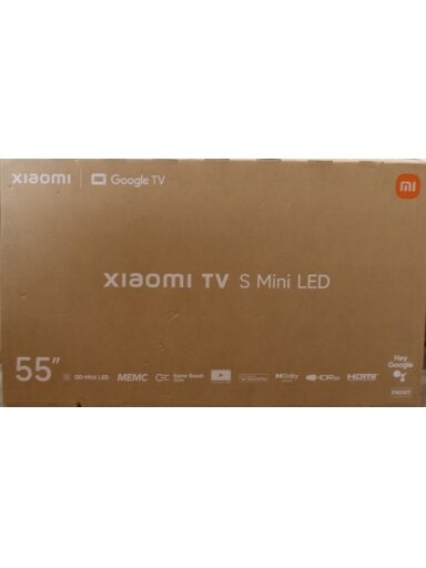 SALE OUT. Xiaomi TV S Mini LED 55 2026 | SALE OUT. Xiaomi S Mini LED 2026 | 55 | Smart TV | Google TV | 4K UHD | Dark Grey | DAMAGED PACKAGING, SCRATCHED BODY (BACK, LEFT SIDE) SALE OUT. Xiaomi TV S Mini LED 55 2026 | SALE OUT. Xiaomi S Mini LED 2026 | 55 | Smart TV | Google TV | 4K UHD | Dark Grey | DAMAGED PACKAGING, SCRATCHED BODY (BACK, LEFT SIDE)