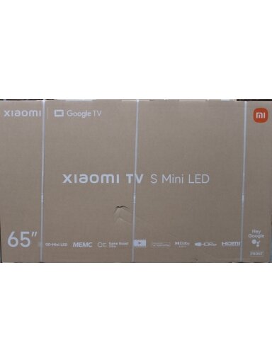 SALE OUT. Xiaomi TV S Mini LED 65 2026 | SALE OUT. Xiaomi | S Mini LED 2026 | 65 | Smart TV | Google TV | 4K UHD | Dark Grey | DAMAGED PACKAGING, DENTED BACKSIDE SALE OUT. Xiaomi TV S Mini LED 65 2026 | SALE OUT. Xiaomi | S Mini LED 2026 | 65 | Smart TV | Google TV | 4K UHD | Dark Grey | DAMAGED PACKAGING, DENTED BACKSIDE