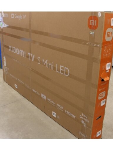 SALE OUT. Xiaomi TV S Mini LED 98 2026 | SALE OUT. | Xiaomi S Mini LED 2026 | 98 | Smart TV | Google TV | 4K UHD | Dark Grey | DAMAGED PACKAGING, MISSING SCREW (1 PC), DENTED BACKSIDE, DEMO SALE OUT. Xiaomi TV S Mini LED 98 2026 | SALE OUT. | Xiaomi S Mini LED 2026 | 98 | Smart TV | Google TV | 4K UHD | Dark Grey | DAMAGED PACKAGING, MISSING SCREW (1 PC), DENTED BACKSIDE, DEMO