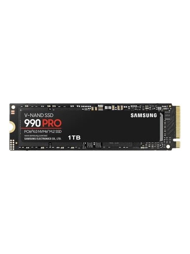 Samsung | 990 PRO | 1000 GB | SSD form factor M.2 2280 | Solid-state drive interface PCIe Gen4x4 | Read speed 7450 MB/s | Write speed 6900 MB/s