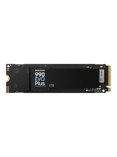 Samsung SSD | 990 EVO Plus | 2000 GB | SSD form factor M.2 2280 | Solid-state drive interface NVMe | Read speed 7250 MB/s | Write speed 6300 MB/s