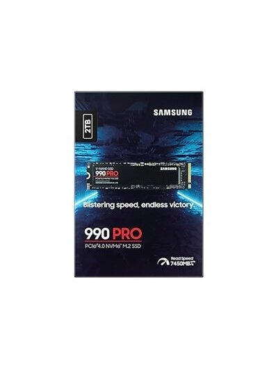 Samsung | 990 PRO | 2000 GB | SSD form factor M.2 2280 | Solid-state drive interface PCIe Gen4x4 | Read speed 7450 MB/s | Write speed 6900 MB/s 6 Samsung | 990 PRO | 2000 GB | SSD form factor M.2 2280 | Solid-state drive interface PCIe Gen4x4 | Read speed 7450 MB/s | Write speed 6900 MB/s 6