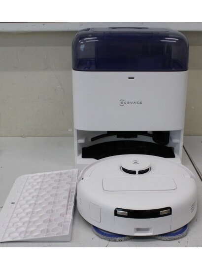 SALE OUT. Ecovacs DEEBOT mini Vacuum cleaner, Robot, Wet&Dry, ZeroTangle Technology, Agile Navigation, White/Blue + Auto-empty station | Ecovacs Robotic Vacuum Cleaner | DEEBOT mini BLUE | Wet&Dry | Li-ion | 3200 mAh | Dust capacity 1.8 L | 8000 Pa | Whit 6