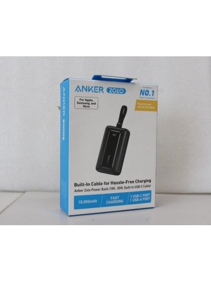 SALE OUT. Anker Power Bank with Built-In USB-C Cable | A1688H11 | 10000 mAh | Black | DEMO SALE OUT. Anker Power Bank with Built-In USB-C Cable | A1688H11 | 10000 mAh | Black | DEMO