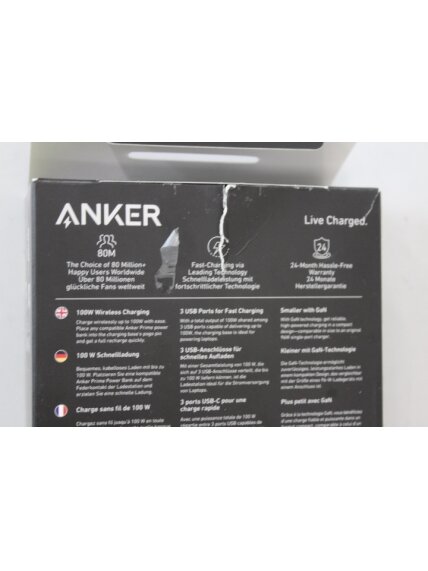 SALE OUT. Anker Prime Charging Base for Power Bank, 100W | A1902311 | Black | UNPACKED, DAMAGED PACKAGING, SCRATCHED 2 SALE OUT. Anker Prime Charging Base for Power Bank, 100W | A1902311 | Black | UNPACKED, DAMAGED PACKAGING, SCRATCHED 2