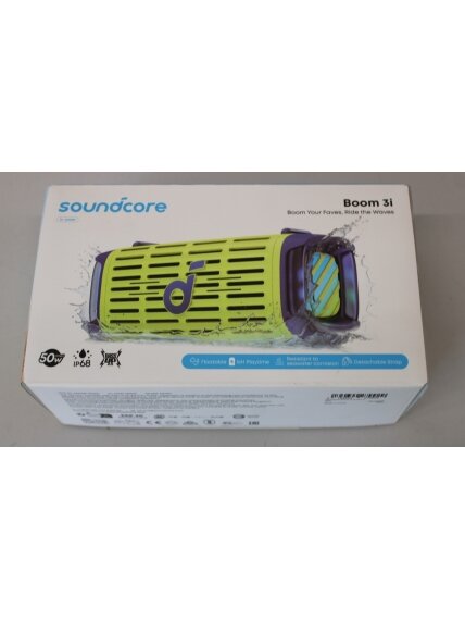 SALE OUT. Anker Soundcore Boom 3i Portable Bluetooth Speaker, Green | Anker Soundcore Speaker | Boom 3i | Warranty 24 month(s) | 50 W | Waterproof | Bluetooth | Wireless connection | Portable | Green | DEMO SALE OUT. Anker Soundcore Boom 3i Portable Bluetooth Speaker, Green | Anker Soundcore Speaker | Boom 3i | Warranty 24 month(s) | 50 W | Waterproof | Bluetooth | Wireless connection | Portable | Green | DEMO