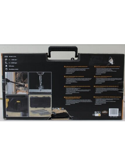SALE OUT. Batavia 18V brushless hammer drill 2.2 J / SDS+ / Without battery and charger in BMC | Batavia B.V. 18V Cordless Brushless Rotary Hammer SDS+, Without Battery and Charger in BMC | DAMAGED PACKAGING 1 SALE OUT. Batavia 18V brushless hammer drill 2.2 J / SDS+ / Without battery and charger in BMC | Batavia B.V. 18V Cordless Brushless Rotary Hammer SDS+, Without Battery and Charger in BMC | DAMAGED PACKAGING 1