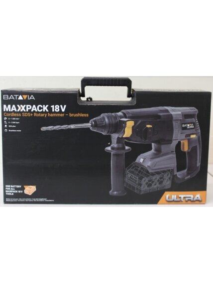 SALE OUT. Batavia 18V brushless hammer drill 2.2 J / SDS+ / Without battery and charger in BMC | Batavia B.V. 18V Cordless Brushless Rotary Hammer SDS+, Without Battery and Charger in BMC | DAMAGED PACKAGING