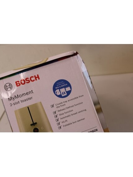 SALE OUT. Bosch TAT3M127 MyMoment Compact toaster, 950 W, 2 slots, Beige | SALE OUT. Compact Toaster | TAT3M127 MyMoment | Number of slots 2 | Housing material Plastic | Beige | DAMAGED PACKAGING AND ITEM BODY (EDGE) 3 SALE OUT. Bosch TAT3M127 MyMoment Compact toaster, 950 W, 2 slots, Beige | SALE OUT. Compact Toaster | TAT3M127 MyMoment | Number of slots 2 | Housing material Plastic | Beige | DAMAGED PACKAGING AND ITEM BODY (EDGE) 3