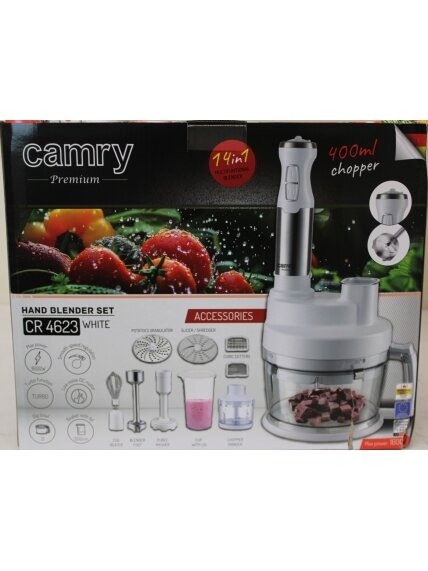 SALE OUT. CAMRY CR 4623w Hand blender set, 1600 W. DAMAGED PACKAGING | SALE OUT. | Camry DAMAGED PACKAGING 2 SALE OUT. CAMRY CR 4623w Hand blender set, 1600 W. DAMAGED PACKAGING | SALE OUT. | Camry DAMAGED PACKAGING 2