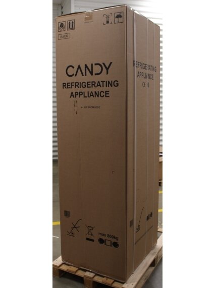 SALE OUT. Candy ECN2CQTEX206 Refrigerator, E, Freestanding, Combi, Height 205cm, Fridge net 289 L, Freezer net 120 L, Stainless steel | SALE OUT. | Candy Refrigerator | ECN2CQTEX206 | Energy efficiency class E | Free standing | Combi | Height 205 cm | No  1