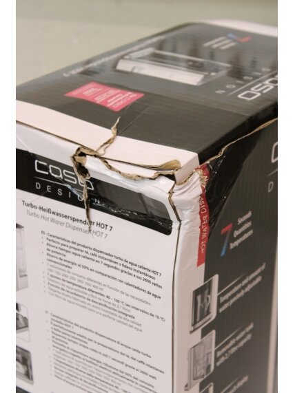 SALE OUT. Caso Turbo Hot Water Dispenser | Hot 7 | Water Dispenser | 2200-2600 W | 2.7 L | Plastic/Stainless Steel | Black/Stainless Steel | DAMAGED PACKAGING, BROKEN INER PACKAGING, DAMAGED GLASS CONTAINER 5 SALE OUT. Caso Turbo Hot Water Dispenser | Hot 7 | Water Dispenser | 2200-2600 W | 2.7 L | Plastic/Stainless Steel | Black/Stainless Steel | DAMAGED PACKAGING, BROKEN INER PACKAGING, DAMAGED GLASS CONTAINER 5