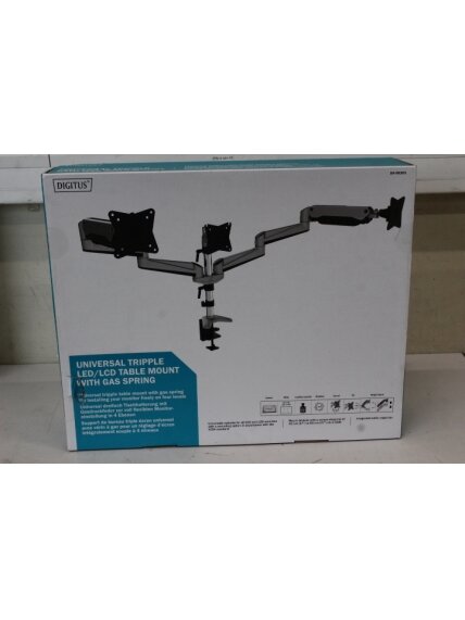 SALE OUT. DIGITUS Triple monitor mount, 3x 27", 3x 6 kg | Digitus Desk Mount | Triple Monitor Gas Spring Mount DA-90363 | Adjustable Height, Tilt, Swivel | 15-27 " | Maximum weight (capacity) 3x6 kg | DAMAGED PACKAGING | Silver 3 SALE OUT. DIGITUS Triple monitor mount, 3x 27", 3x 6 kg | Digitus Desk Mount | Triple Monitor Gas Spring Mount DA-90363 | Adjustable Height, Tilt, Swivel | 15-27 " | Maximum weight (capacity) 3x6 kg | DAMAGED PACKAGING | Silver 3