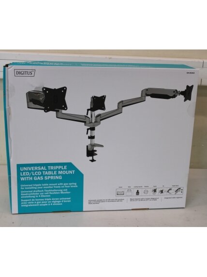 SALE OUT. DIGITUS Triple monitor mount, 3x 27", 3x 6 kg | Digitus Desk Mount | Triple Monitor Gas Spring Mount DA-90363 | Adjustable Height, Tilt, Swivel | 15-27 " | Maximum weight (capacity) 3x6 kg | DAMAGED PACKAGING | Silver SALE OUT. DIGITUS Triple monitor mount, 3x 27", 3x 6 kg | Digitus Desk Mount | Triple Monitor Gas Spring Mount DA-90363 | Adjustable Height, Tilt, Swivel | 15-27 " | Maximum weight (capacity) 3x6 kg | DAMAGED PACKAGING | Silver