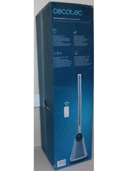 SALE OUT. EnergySilence 9890 Skyline Bladeless | Tower Fan | Stand Fan | 50 W | Diameter 23 cm | Number of speeds 3 | Oscillation | Timer | Remote control | Grey/White | DAMAGED PACKAGING SALE OUT. EnergySilence 9890 Skyline Bladeless | Tower Fan | Stand Fan | 50 W | Diameter 23 cm | Number of speeds 3 | Oscillation | Timer | Remote control | Grey/White | DAMAGED PACKAGING