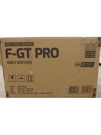 SALE OUT. | F-GT Pro Formula and GT Grey Edition | Racing Simulator Cockpit | Steel | Grey | DAMAGED PACKAGING AND MANUAL, SCRATCHED, MOUNTING MARKS, MISSING SCREWS (M6 16MM, M8 80MM), WASHERS (M6) AND ALLEN KEYS (4, 5, 6MM) | 24 month(s)