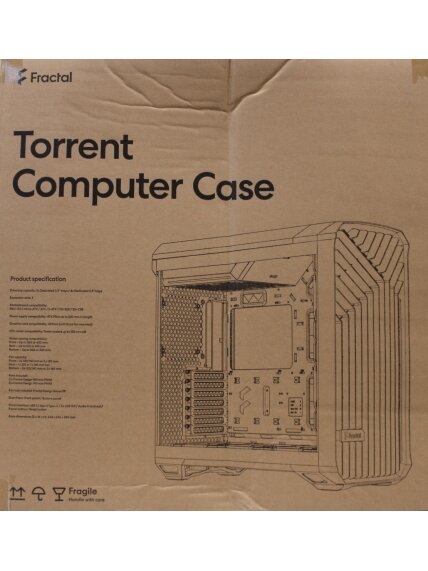 SALE OUT. Fractal Design Torrent Black RGB TG  | Fractal Design | Torrent Black RGB TG Light Tint | Torrent Black RGB TG | ATX | Black | DAMAGED PACKAGING