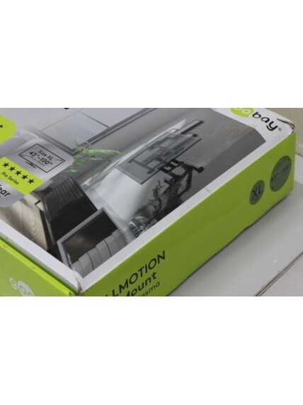 SALE OUT. Goobay TV wall mount Pro FULLMOTION (XL), Black | Goobay Wall mount | TV wall mount Pro FULLMOTION, XL | 43-100 " | Maximum weight (capacity) 60 kg | DAMAGED PACKAGING AND TEMPLATE, SCRATCHED | Black 1 SALE OUT. Goobay TV wall mount Pro FULLMOTION (XL), Black | Goobay Wall mount | TV wall mount Pro FULLMOTION, XL | 43-100 " | Maximum weight (capacity) 60 kg | DAMAGED PACKAGING AND TEMPLATE, SCRATCHED | Black 1