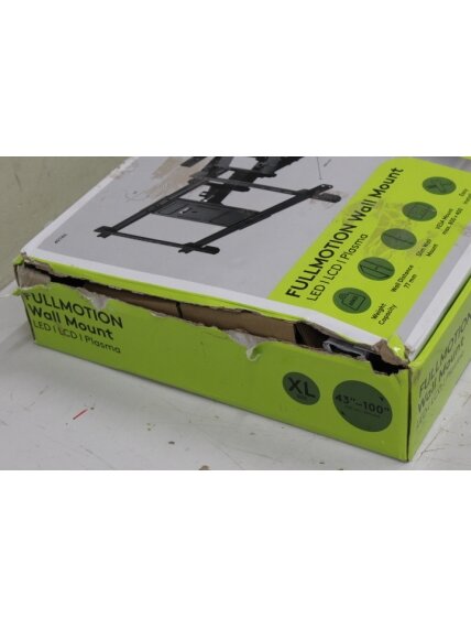 SALE OUT. Goobay TV wall mount Pro FULLMOTION (XL), Black | Goobay Wall mount | TV wall mount Pro FULLMOTION, XL | 43-100 " | Maximum weight (capacity) 60 kg | DAMAGED PACKAGING AND TEMPLATE, SCRATCHED | Black 10