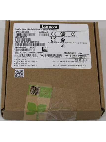 SALE OUT. Lenovo ThinkPad Quectel EM061K-GL LTE-A CAT6 M.2 LTE WWAN Module | Lenovo Quectel EM061K-GL LTE-A CAT6 M.2 Modem | 4XC1Q24438 | UNPACKED