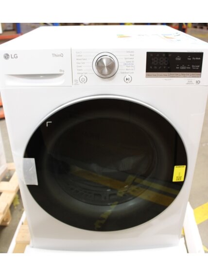 SALE OUT. | LG Dryer Machine | RH80V9AV3N | Energy efficiency class C | Front loading | 8 kg | LED | Depth 69 cm | Wi-Fi | White | DAMAGED PACKAGING AND RIGHT SIDE, DENTED FRONT (BOTTOM) 3