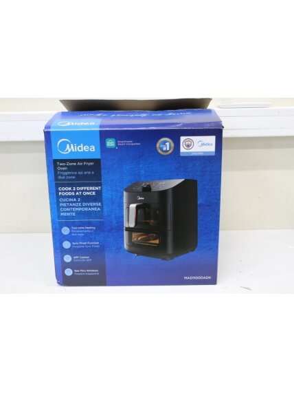 SALE OUT. Midea MAD1100DADK Air fryer digital,Two-zone cavity, 6.4L + 4.4L | Midea Two Zone Airfryer | MAD1100DADK | Power 1850 W | Capacity 4.4/6.4 L | Rapid Air technology | Black | USED, DIRTY, SCRATCHED ON TOP SALE OUT. Midea MAD1100DADK Air fryer digital,Two-zone cavity, 6.4L + 4.4L | Midea Two Zone Airfryer | MAD1100DADK | Power 1850 W | Capacity 4.4/6.4 L | Rapid Air technology | Black | USED, DIRTY, SCRATCHED ON TOP