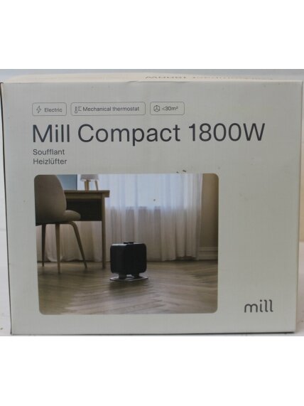 SALE OUT. Mill | Heater | CUS1800MECBA | PTC Fan | 1800 W | Suitable for rooms up to 30 m² | Black | DAMAGED PACKAGING 2