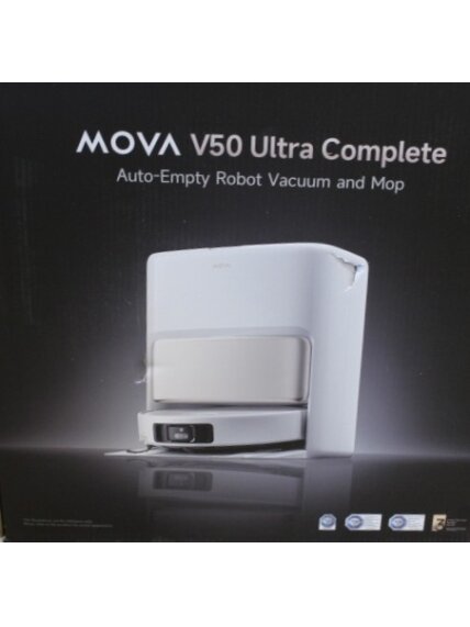 SALE OUT. MOVA V50 Ultra Complete Robot Vacuum, White | MOVA Robot Vacuum | V50 Ultra Complete | Wet&Dry | 6400 mAh | Dust capacity 3.2 L | 24000 Pa | White | DAMAGED PACKAGING | 34 month(s) 1 SALE OUT. MOVA V50 Ultra Complete Robot Vacuum, White | MOVA Robot Vacuum | V50 Ultra Complete | Wet&Dry | 6400 mAh | Dust capacity 3.2 L | 24000 Pa | White | DAMAGED PACKAGING | 34 month(s) 1