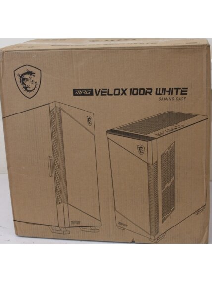 SALE OUT. MSI MPG VELOX 100R White PC Case, Mid-Tower, USB 3.2, Audio-out, Mic-in | MSI PC Case | MPG VELOX 100R WHITE | White | Mid-Tower | DAMAGED PACKAGING, DENTED CORNER (TOP) 1 SALE OUT. MSI MPG VELOX 100R White PC Case, Mid-Tower, USB 3.2, Audio-out, Mic-in | MSI PC Case | MPG VELOX 100R WHITE | White | Mid-Tower | DAMAGED PACKAGING, DENTED CORNER (TOP) 1