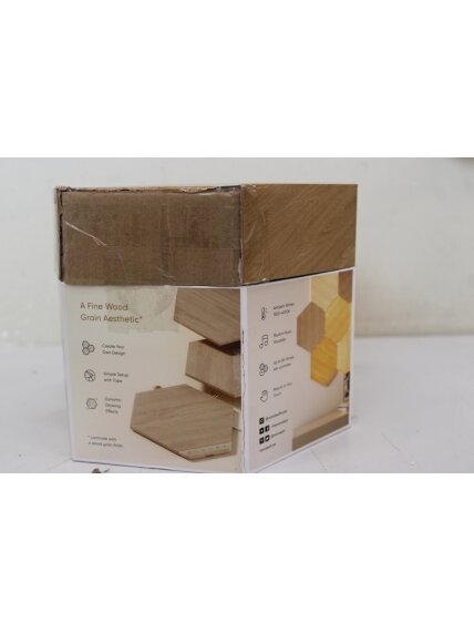 SALE OUT. Nanoleaf Elements Wood Look Hexagons Starter Kit (13 panels) | Cool White + Warm White | DAMAGED PACKAGING 1