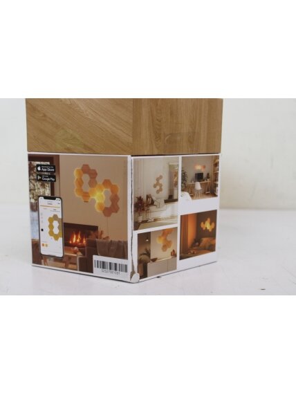 SALE OUT. Nanoleaf Elements Wood Look Hexagons Starter Kit (13 panels) | Cool White + Warm White | DAMAGED PACKAGING