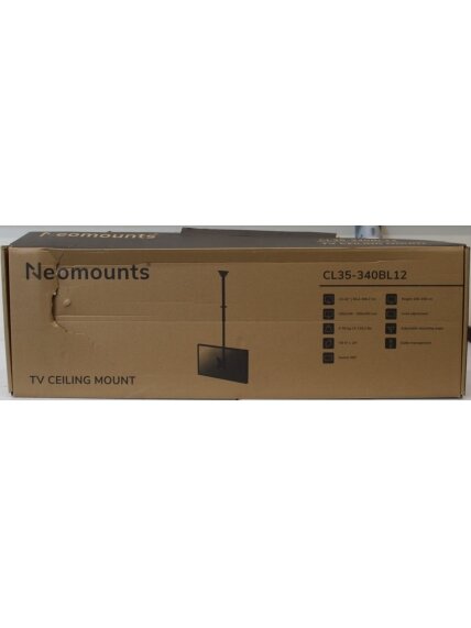 SALE OUT. Neomounts CL35-340BL12 Monitor/TV mount ceiling 1 screen - 23-42" - max 50 kg - VESA 100x100-200x200 - h 106-156 cm - black | Neomounts CL35-340BL12 Monitor/TV mount Ceiling | Adjustable Height, Rotate, Tilt, Swivel | 23-42 " | Maximum weight (c
