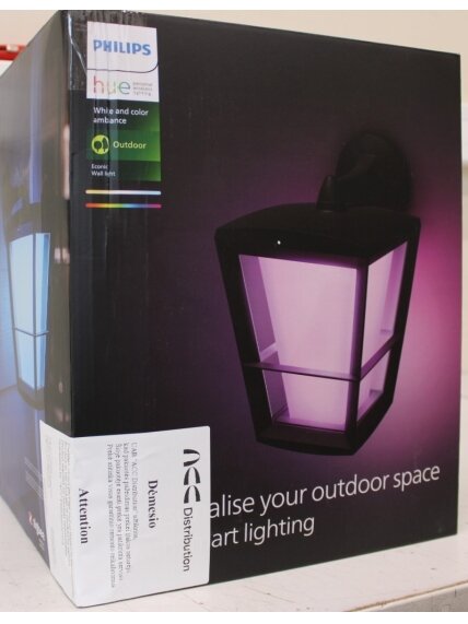SALE OUT. | Philips Hue WCA Econic Outdoor Wall Lantern | 15 W | 2000-6500 Hue White Colour Ambiance | DAMAGED PACKAGING | 24 month(s) 2 SALE OUT. | Philips Hue WCA Econic Outdoor Wall Lantern | 15 W | 2000-6500 Hue White Colour Ambiance | DAMAGED PACKAGING | 24 month(s) 2