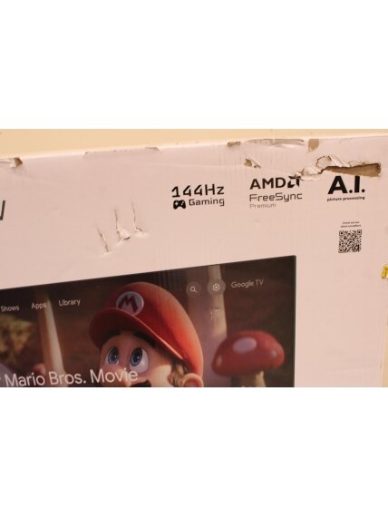 SALE OUT. Sharp 43HR7265E 43" (108cm) QLED 144Hz 4K Ultra HD Google TV, Dolby Vision IQ, Dolby Atmos, Central Stand | SALE OUT. Sharp 43HR7265E | 43 | Smart TV | Google TV | Black | DAMAGED PACKAGING 2