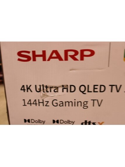 SALE OUT. Sharp 50HR7265E 50" (126cm) QLED 144Hz 4K Ultra HD Google TV, Dolby Vision, Dolby Atmos, Central Stand | SALE OUT. Sharp 50HR7265E | 50 | Smart TV | Google TV | Black | DAMAGED PACKAGING, SCRATCHED ON THE SCREEN 1