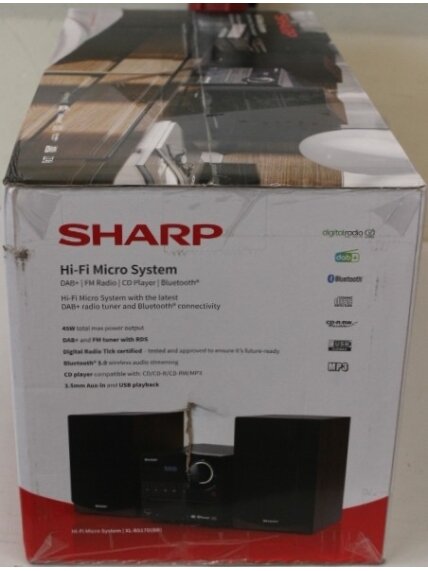 SALE OUT. Sharp XL-B517D(BR) Hi-Fi Micro System, CD/FM/USB/Bluetooth v5.0, Aux-in, 45W, Brown | Sharp Hi-Fi Micro System | XL-B517D(BR) | Brown | USB port | DAMAGED PACKAGING 1 SALE OUT. Sharp XL-B517D(BR) Hi-Fi Micro System, CD/FM/USB/Bluetooth v5.0, Aux-in, 45W, Brown | Sharp Hi-Fi Micro System | XL-B517D(BR) | Brown | USB port | DAMAGED PACKAGING 1