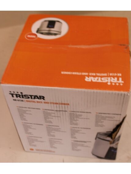 SALE OUT. Tristar RK-6138 Rice and Steam cooker with Keep warm function, Digital control, 2.2 L, Stainless Steel | SALE OUT. | Tristar Digital Rice and Steam Cooker | RK-6138 | 900 W | 2.2 L | Number of programs 7 | Grey | DAMAGED PACKAGING, MISSING PLAST 1