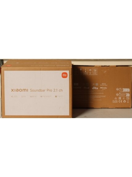 SALE OUT. Xiaomi Soundbar Pro 2.1 ch | Xiaomi Soundbar Pro 2.1 ch | Warranty 24 month(s) | 300 W | Bluetooth | Wireless connection | Black | DAMAGED PACKAGING, MISSING INNER PACKAGING. SCRATCHED AND DIRTY 1 SALE OUT. Xiaomi Soundbar Pro 2.1 ch | Xiaomi Soundbar Pro 2.1 ch | Warranty 24 month(s) | 300 W | Bluetooth | Wireless connection | Black | DAMAGED PACKAGING, MISSING INNER PACKAGING. SCRATCHED AND DIRTY 1
