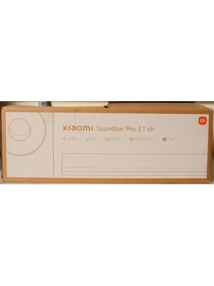 SALE OUT. Xiaomi Soundbar Pro 2.1 ch | Xiaomi Soundbar Pro 2.1 ch | Warranty 24 month(s) | 300 W | Bluetooth | Wireless connection | Black | DAMAGED PACKAGING, MISSING INNER PACKAGING. SCRATCHED AND DIRTY SALE OUT. Xiaomi Soundbar Pro 2.1 ch | Xiaomi Soundbar Pro 2.1 ch | Warranty 24 month(s) | 300 W | Bluetooth | Wireless connection | Black | DAMAGED PACKAGING, MISSING INNER PACKAGING. SCRATCHED AND DIRTY