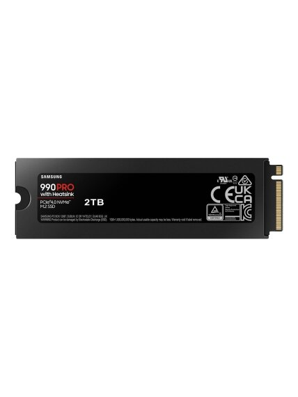 Samsung | 990 PRO with Heatsink | 2000 GB | SSD form factor M.2 2280 | Solid-state drive interface M.2 NVMe | Read speed 7450 MB/s | Write speed 6900 MB/s 1 Samsung | 990 PRO with Heatsink | 2000 GB | SSD form factor M.2 2280 | Solid-state drive interface M.2 NVMe | Read speed 7450 MB/s | Write speed 6900 MB/s 1