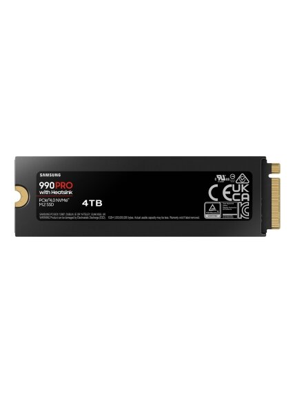 Samsung | 990 PRO with Heatsink | 4000 GB | SSD form factor M.2 2280 | Solid-state drive interface M.2 NVME | Read speed 7450 MB/s | Write speed 6900 MB/s