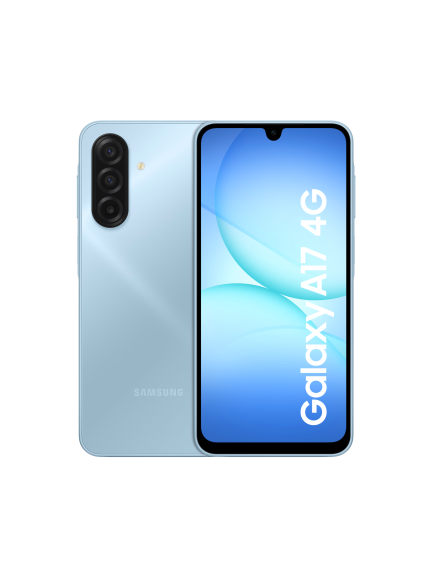 Samsung | Galaxy | A17 | Blue | 6.7 " | Super AMOLED | 1080 x 2340 pixels | Mediatek | Helio G99 | Internal RAM 4 GB | 128 GB | Dual SIM | MicroSD | 3G | 4G | Main camera resolution 50 MP | Secondary camera resolution 5 MP | Android | 5000 mAh 1