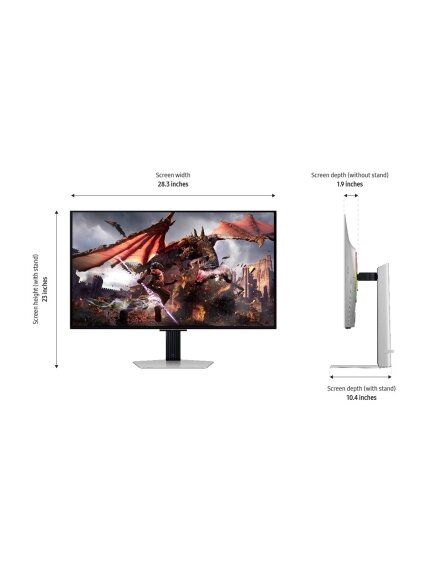 Samsung | LS32DG802SUXDU | 32 " | OLED | 4K | 16:9 | 240 Hz | 0.03 ms | 3840 x 2160 pixels | 200 cd/m² | HDMI ports quantity 2 | Silver 4