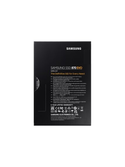 Samsung | SSD | 870 EVO | 500 GB | SSD form factor 2.5" | Solid-state drive interface SATA III | Read speed 560 MB/s | Write speed 530 MB/s 10 Samsung | SSD | 870 EVO | 500 GB | SSD form factor 2.5" | Solid-state drive interface SATA III | Read speed 560 MB/s | Write speed 530 MB/s 10