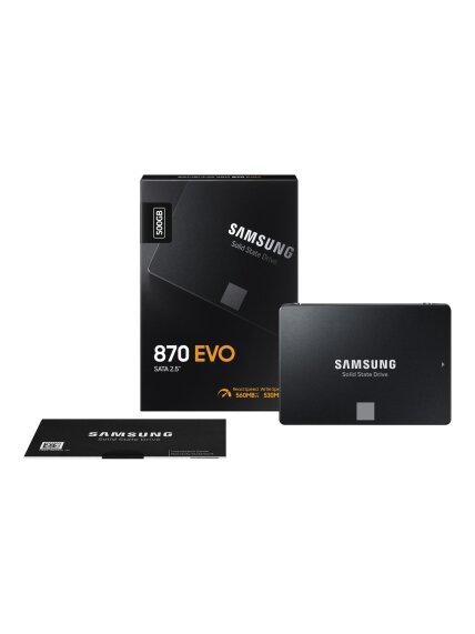 Samsung | SSD | 870 EVO | 500 GB | SSD form factor 2.5" | Solid-state drive interface SATA III | Read speed 560 MB/s | Write speed 530 MB/s 2