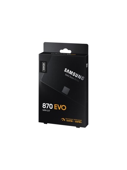 Samsung | SSD | 870 EVO | 500 GB | SSD form factor 2.5" | Solid-state drive interface SATA III | Read speed 560 MB/s | Write speed 530 MB/s 7