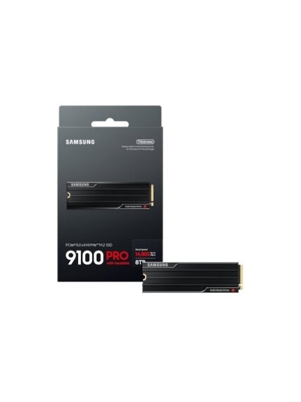 Samsung SSD | 9100 PRO With Heatsink | 8000 GB | SSD form factor M.2 2280 | Solid-state drive interface PCIe 5.0 x4, NVMe 2.0 | Read speed 14800 MB/s | Write speed 13400 MB/s 4